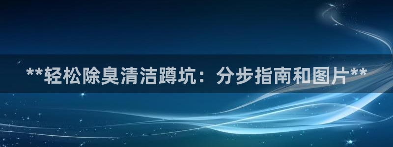 凯时app官网首页：**轻松除臭清洁蹲坑：分步指南和图片